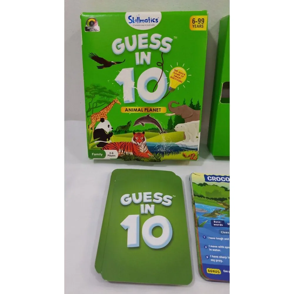 Guess In 10 Animal Planet Complete Set Guessing Game Skillmatics Family Time